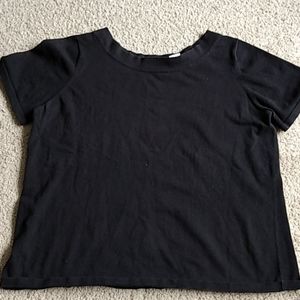Black Scoop Neck Tee